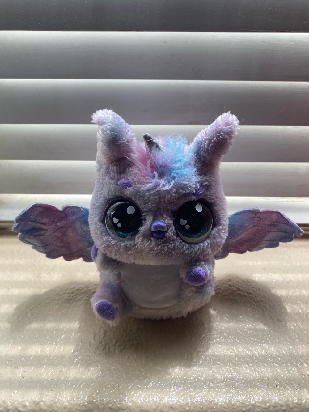 Plush Purple Winged Fantasy Pet Toy - Soft Cuddly Companion